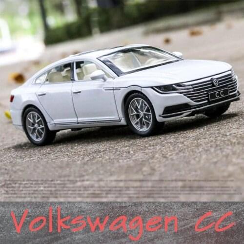 1:32 CC VW Volkswagen CC Diecast Scale Metal toy Car Models 6 Openable Doors Model Sound And Light Pull Back SUV Toys for kids