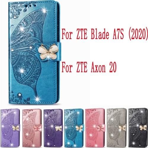 Sunjolly Leather Case Flip Card Wallet Stand Cover for ZTE Blade A7S 2020 ZTE Axon 20