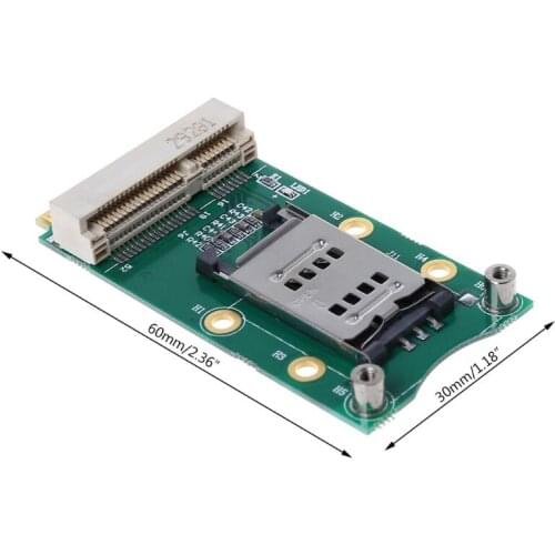 Mini PCI-E Adapter with SIM Card Slot for 3G/4G WWAN LTE GPS Card Mini PCI-e Adapter