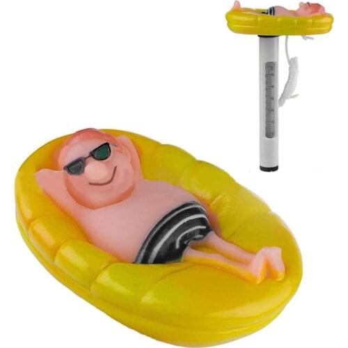 Cartoon Floating Water Thermometer Temperature Meter for Swimming Pool Spas Aquarium with rope