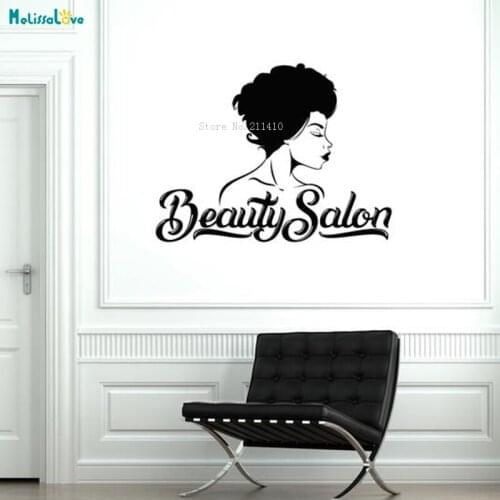 Sex Lady Beauty Salon Wall Sticker Barber Shop Decoration Lettering Beautiful Woman Murals Self-adhesive Vinyl Decals YT942