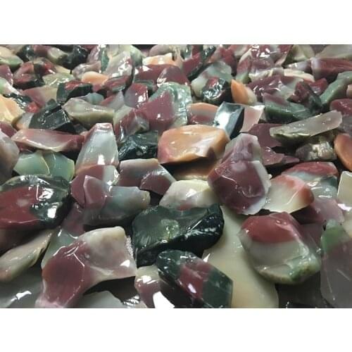 Natural Purple Green Agate Rough Stone Family Fish Tank Decoration Stone Jewelry Processing Stone