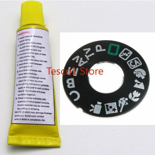 New Top Cover Function Dial Model Button Label For Canon 60D With Glue Repair Part