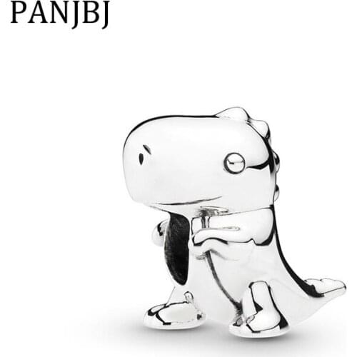 New Original Bead Alloy Dino the Dinosaur Charm Rose Fit Bracelet Necklace DIY Women Jewelry