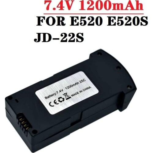 Original LiPo Battery For E520 E520S JD-22S RC Drone Quadcopter Portable Durable Spare Parts 7.4V 1200MAH 25C Lithium Battery