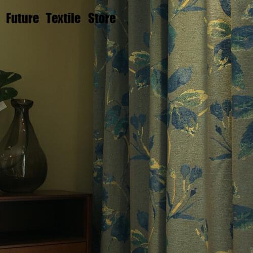 2021 New Nordic Retro Jacquard Thickened Blackout Curtains for Living Room Bedroom Study Room Curtains Size Can Be Customized