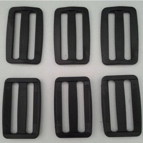 500pcs 1.5" 38mm Adjustor Triglides Slides for Buckles Hook Leather strap Belt Webbing Black