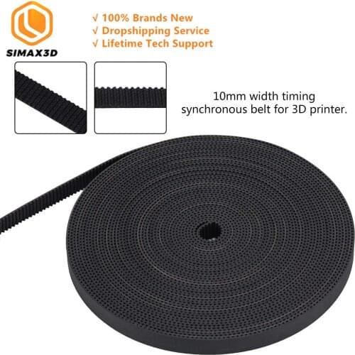 SIMAX3D 3D Printing Open Timing Belt 2GT Width 10mm 5M/10M Toothed Belt GT2 Rubber Synchronous Timing Belt for 3D Printer Parts