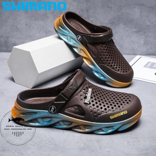 Daiwa Sandals Mens LiteRide Hole Shoes Fishing Shoes Outdoor Beach Slippers Hollow Soft Bottom Sandals Summer Fishing Shoes
