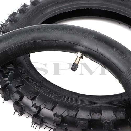 2.50-10 Front Or Rear Wheel Tire Out Tyre with Inner Tube 10inch tires 10" For Motorcycle Motocross Dirt Pit Bike