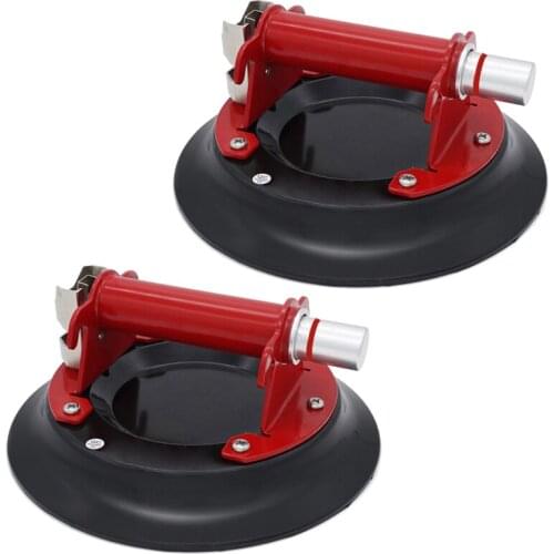 2pcs Heavy Duty Glass Suckers Lifters 8'' Vacuum Suction Cups with Metal Handle for Granite Glazing tools sucker