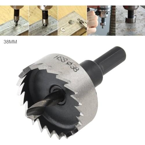 38mm High Speed Steel Hole Saw Cutter Drill Bits for Pistol Drills / Bench Drills / Magnetic Drills / Air Gun Drills