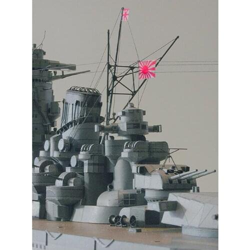 Yamato Paper Model Puzzle Kit with Detailed Interior Boat Artware Tabletop Ornament