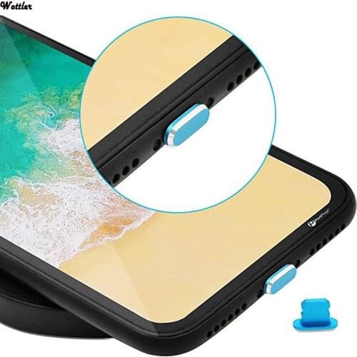 Colorful Metal Anti Dust Charger Dock Plug Stopper Cap Cover for iPhone 11 Pro Xs Max 8 7 Plus X XR Phone Accessories Plugs Cap