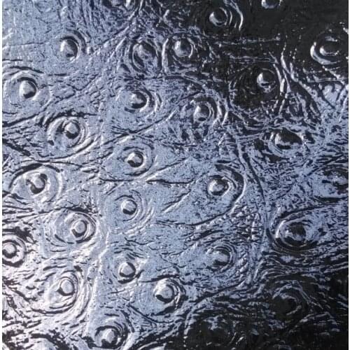 Mirro pattern Synthetic PU imitation ostrich skin embossed leather fabric material