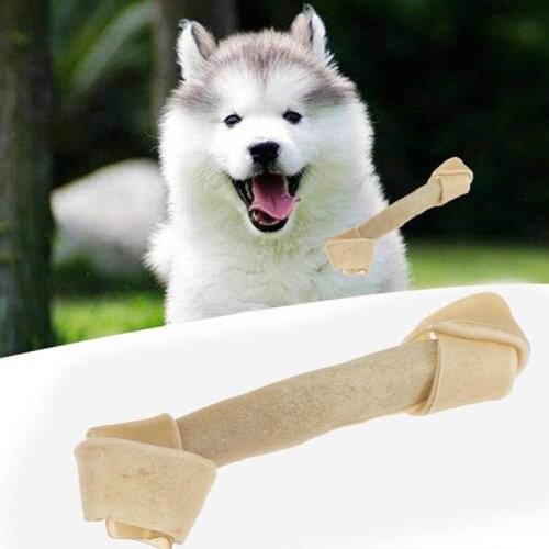 Pet Dog Toy Supplies Chews Toys Leather Cowhide Bone Molar Teeth Clean Stick Food Treats for Puppy Accessories