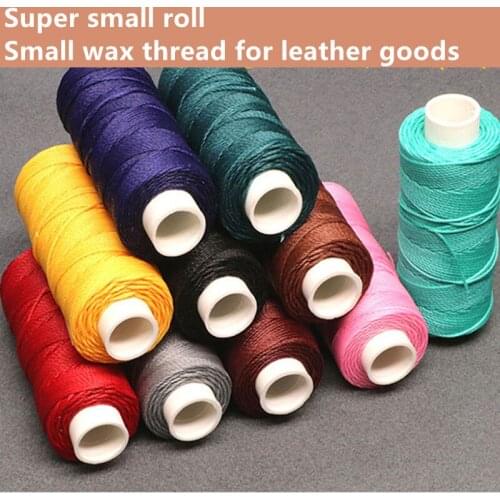 0.55mm Round Wax Thread Super Small Roll Leather Hand Stitch Thread Leather Bag Sofa Soft Bag Suture Accessories