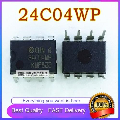 10Pcs/Lot New Original ST24C04WP 24C04WP M24C04-WBN6P DIP-8-PIN MEMORY Chip