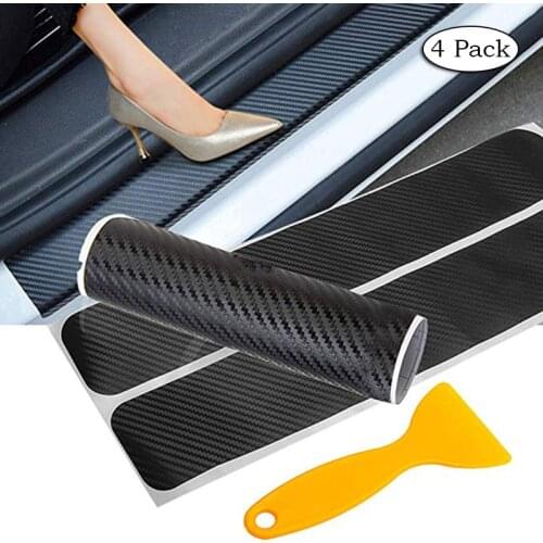 4pcs Car Door Sill Plate Protectors For Toyota Corolla Hilux Vitz Rav4 Aqua Camry Highlander Land Cruise