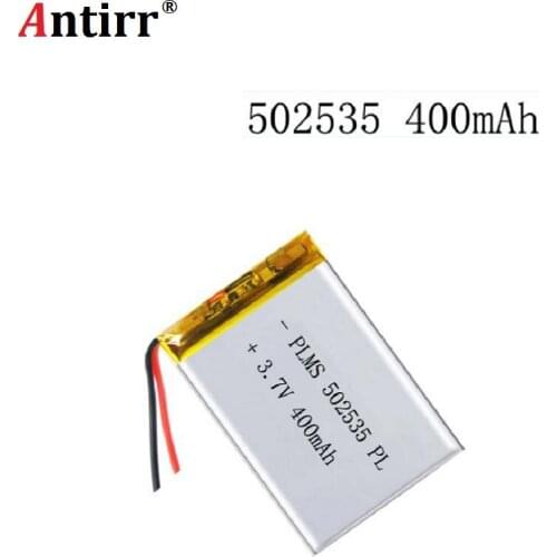 3.7V 400mAh 502535 Lithium Polymer Li-Po li ion Rechargeable Battery cells For Mp3 MP4 MP5 GPS PSP mobile bluetooth speaker