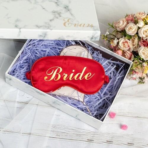 5pcs lot Custom name Satin Eyemask Wedding proposal Hen bachelorette party gifts Maid of Honor Personalized Bridesmaid gift