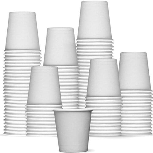White Paper Cups, Small Disposable Bathroom, Espresso, Mouthwash Cups Dispenser, Disposable Cups, (200 Pack) 3Oz