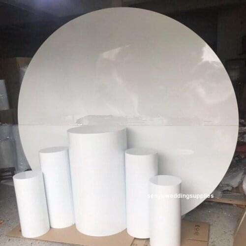 White Round mental stand Wedding Stage Decoration Backdrop senyu2070