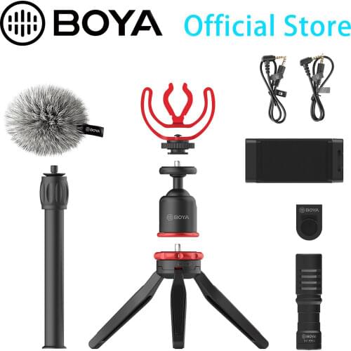 BOYA BY-VG330 Universal Smartphone Video Kit for video shooting vlogging podcasting and more