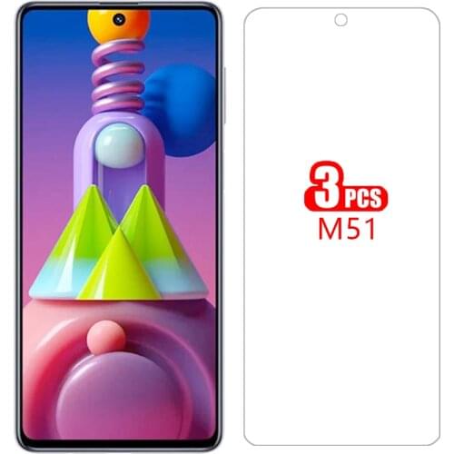 Case for samsung m51 cover screen protector tempered glass on samsun galaxy m 51 51m protective phone coque bag samsungm51 n51 n