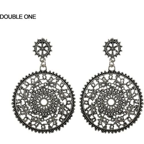 Double One Women's Silver Earrings