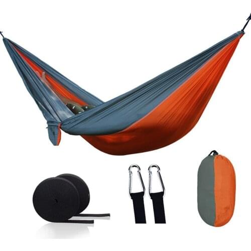 Double Hammock Outdoor Camping Parachute hammock Backpack Travel Survival Hunting Sleeping Portable Hanging garden Bed
