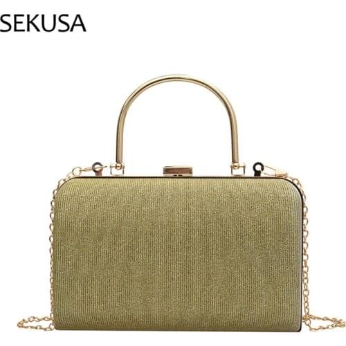 Euxury Women Evening Bags With Ruched Fashion Lady Day Clutch Rhinestones Handle Handbags Chain Purs