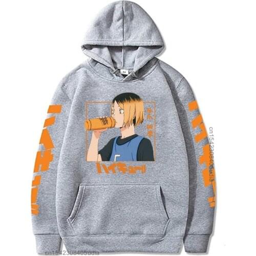 Aesthetic Harajuku Haikyuu Unisex Hoodies Japanese Anime Kenma Kozume Printed Mens Hoodie Streetwear Casual Sweatshirts