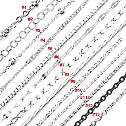 Classic Stainless Steel Chain Necklace Rolo Link Beads Chain Fashion Stainless Steel Jewelry DIY Pendant Necklace 21871