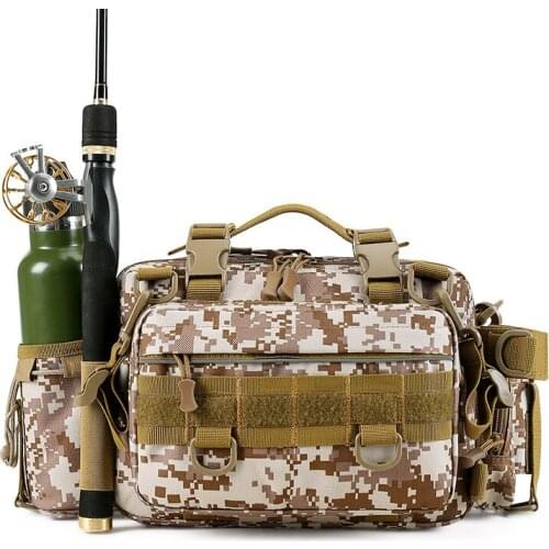 Multifunctional Fishing Bag 28x20x10cm Multifunctional Outdoor Bagpack Waterproof Waist Lure Storage Lure Fishing Tackle Pack