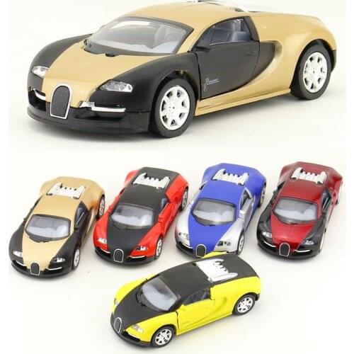 4 colors 1:32 metal alloy sports car model,Bugatti Veyron car model,sound and light pull back childrens toys,free shipping