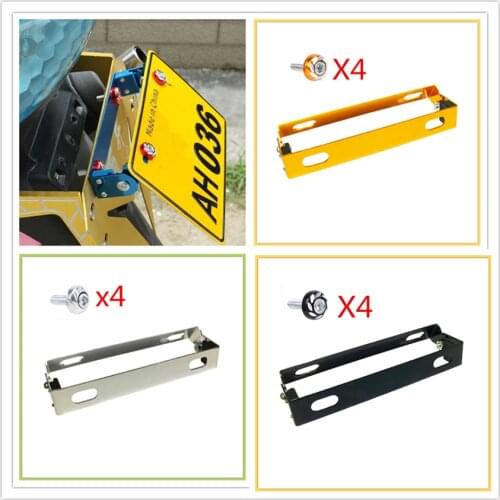 Motorcycle electric car modification accessories scooter license plate frame adjustable activity type new holder bracket