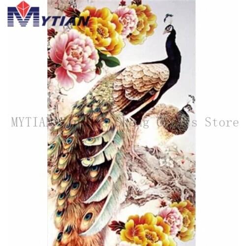Colorful Peacock 5D Diamond Painting Kit Resin Round Square Drill Flowers Diamond Embroidery Cross Stitch Mosaic 3d Handicrafts