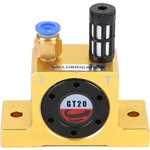 Pneumatic Turbine Vibrators, Silent Industrial Vibrator With Free Muffler For Hopper, Yellow