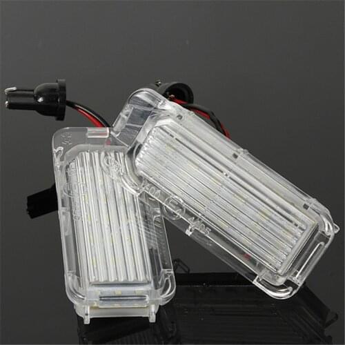 2Pcs/set 18 LED Number License Plate Light 12V Lamp For Ford Fiesta Focus Kuga C-MAX Mondeo