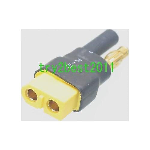 DIRECT CONNECT NO WIRE FEMALE XT60 TO MALE 4mm HXT BATTERY CONNECTOR ADAPTER