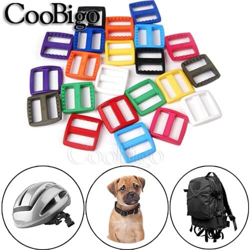 10Pcs Tri-Glides Slider Buckle Adjust Plastic Colorful 25mm For DIY Backpacks Webbing Pets Collar Camera Straps Accessory