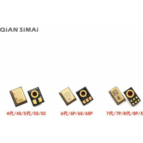 QiAN SiMAi 2PCS/lot For iphone 4 4S 5 5S 5C 6 6G 6S 7 4.7" 6S Plus 7 Plus 5.5" 8 X Microphone transmitter Mic Speaker