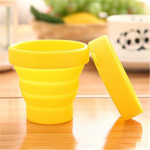Folding Cups 100ml BPA FREE Food Grade Water Cup Travel Silicone Retractable Coloured Portable Outdoor Coffee Handcup