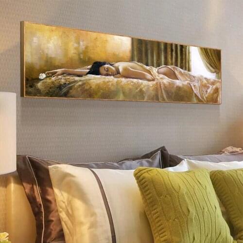 Modern Figure Sexy Sleeping Beauty Art Canvas Painting Posters and Prints Wall Pictures for Living Room Home Decoration Unframed