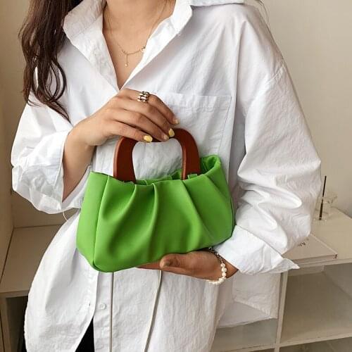 Ladies Hand Bags Women 2021 New Crossbody Chain Bag Fashion Luxury Folds Cloud Bag Designer PU Small Bags Leather Evening Bag