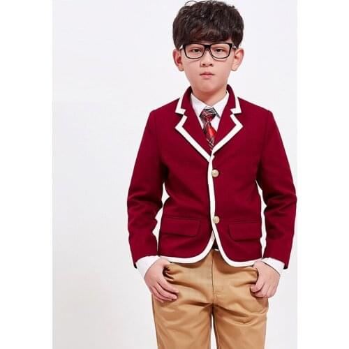 Only One Jacket) Boys Suit Party Clothing Performance Wear Newest British Style Kids Top Coat Blazers Gentleman Outfits 1003