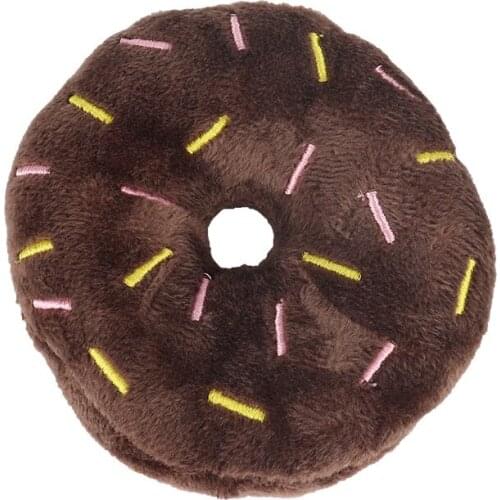 Pet doughnut Plush voice toy pet dog cat gnawing molars pet supplies toy