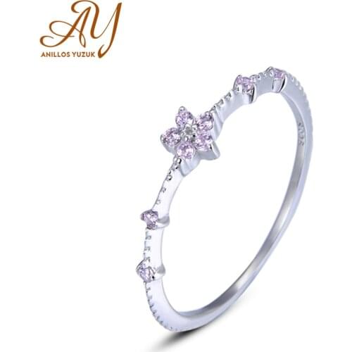 Anillos Yuzuk100% 925 Sterling Silver Flower Created Moissanite Gemstone Engagement Ring Wedding Band Fine Jewelry Wholesale