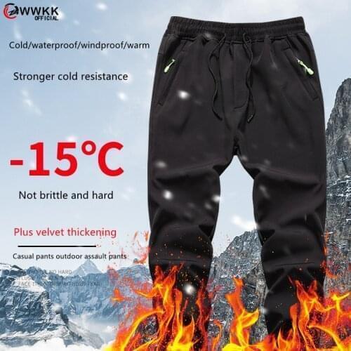 WWKK 2021 Winter Men Women heated Lamb Fur Trousers Fish Camp Trekking Hiking Climb Ski Oversized Waterproof Outdoor Pants